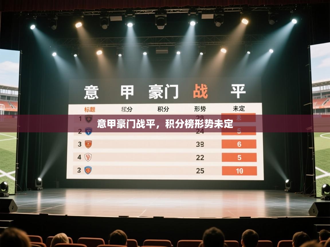 开云体育直播平台-意甲豪门战平，积分榜形势未定  第3张